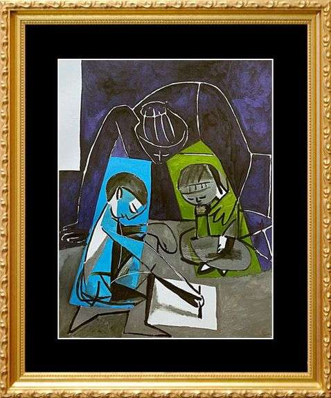 Collectible Pablo Picasso, Claude Drawing, Francoise and Paloma