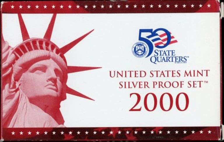 2000 Silver US Proof Set in Box w/CoA