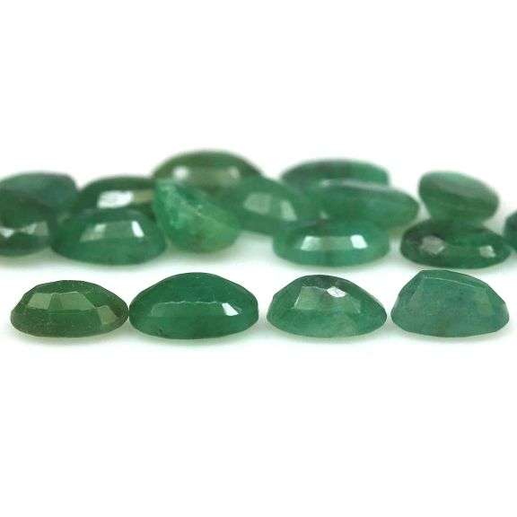 Oval cut 7.22ct 18pc Zambian Emerald set