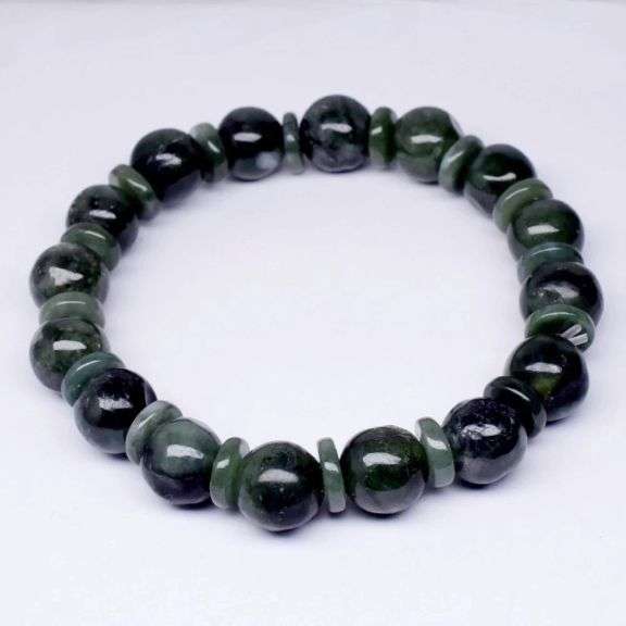 Wow! Look at this 169.12ct Burmese Jade bracelet!