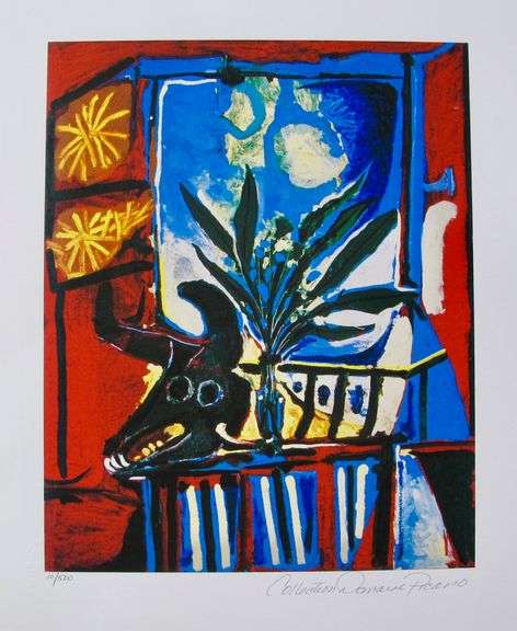 Highly Collectible Limited Edition Pablo Picasso, Bullhead With Plant