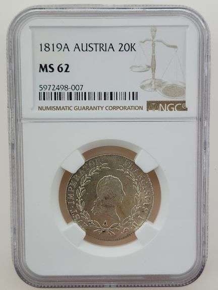1819 A Austria 20 K, NGC MS62