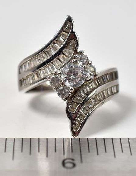 CZ Gemstone Ring in Sterling Silver