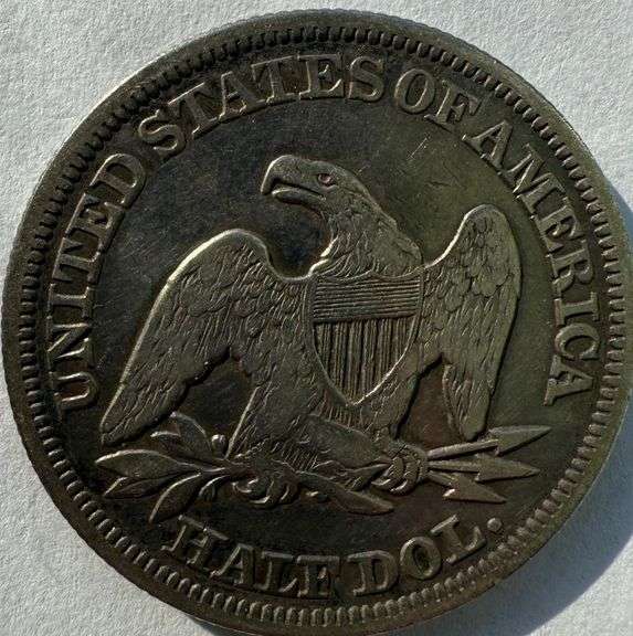 1855 Arrows Two Tone  Circulated Seated Half.