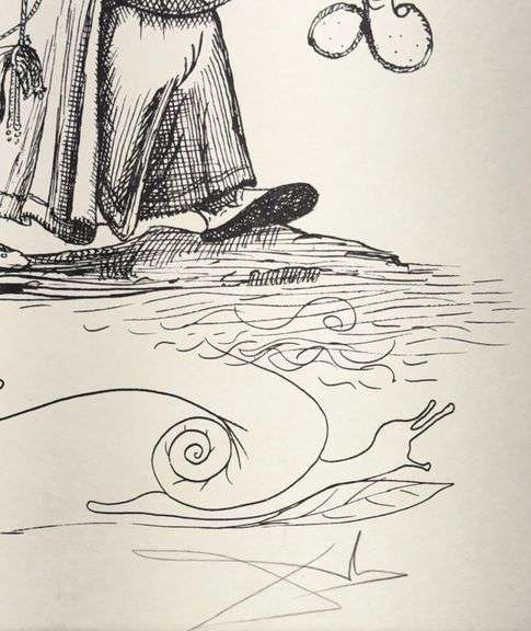 Exclusive Salvador Dali Hand-Signed Lithograph from 'Pantagruel' suite, 1973