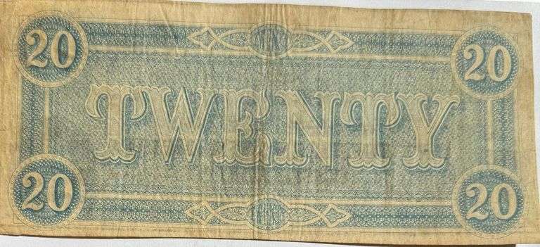 $20 Feb 17 1864 Confederate States Note.