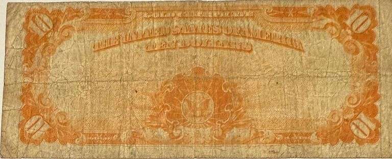 $10 Series 1922 Gold Certificate.