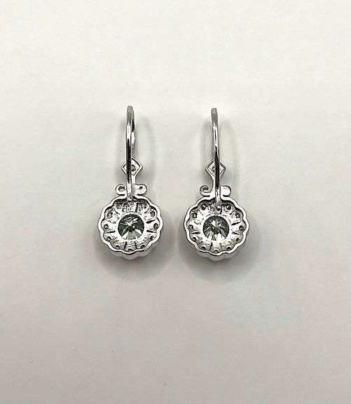 Exceptional VVs1 Near Flawless 2.25 Ctw Ice Blue Fire Moissanite Earrings