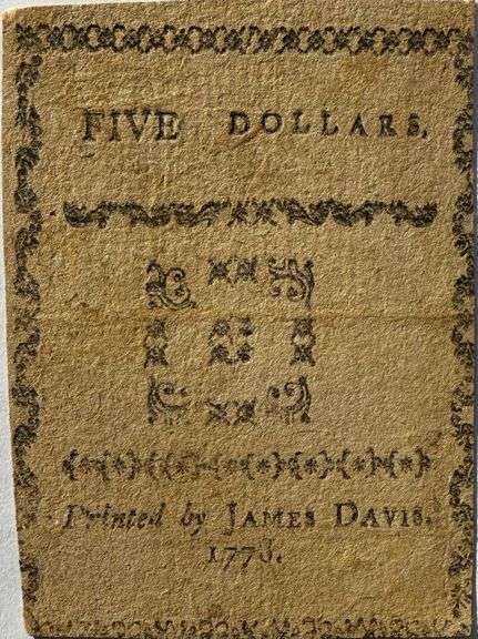 North Carolina Aug 8 1778 $5 Colonial Note.