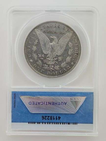 1886 S Morgan Silver Dollar, ANACS EF 45 Details