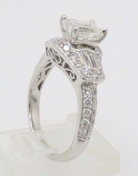 1.94CTW Earth Mined Emerald Cut Diamond Ring