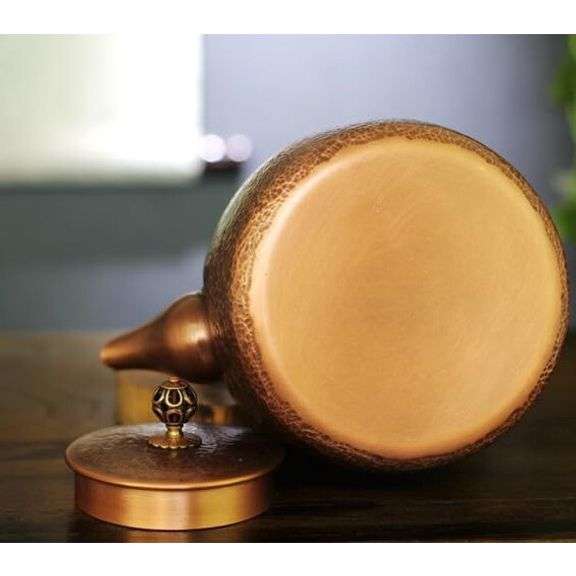 Large Hammered Copper Kettle