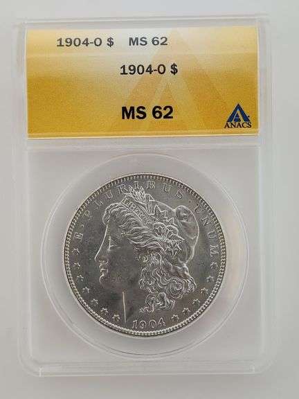 1904 O Morgan Silver Dollar, ANACS MS62