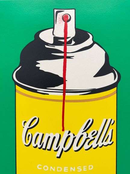 Extremely Rare Mr. Brainwash 'Tomato Spray (Yellow)' Screenprint with Hand-Finished Spray Paint, Sig