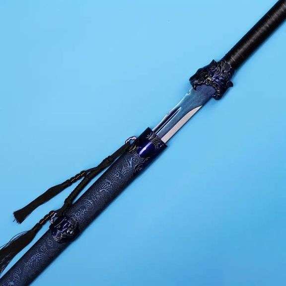 Samurai Tiger Sword with Blue Scabbard