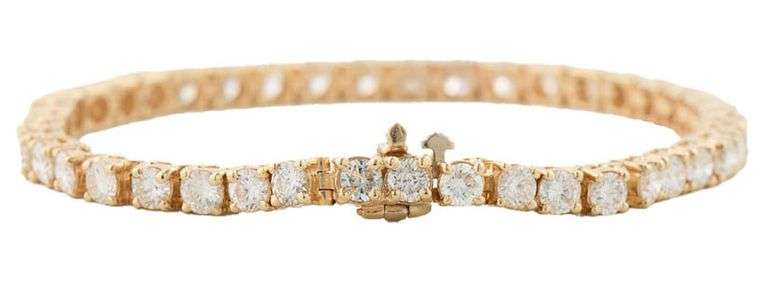 7.00ctw Round Diamond Tennis Bracelet in 14K