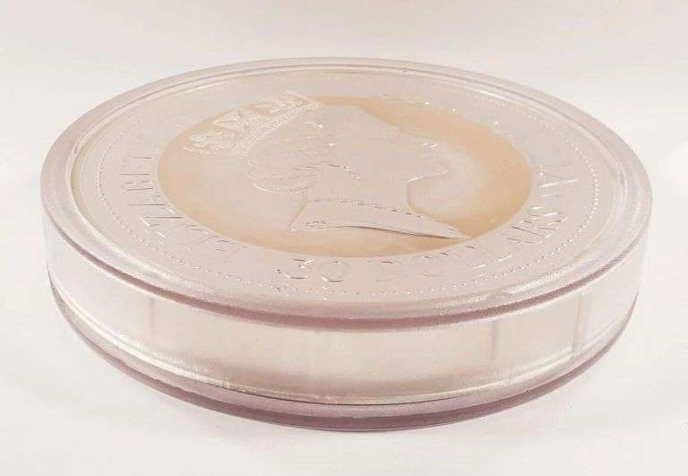 1993 Australian 1 Kilo Silver $30 Kookaburra Pure .9999 Fine Round Silver Bar