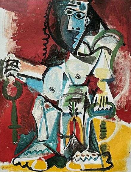 Collectible Pablo Picasso, Seated Nude in an Armchair