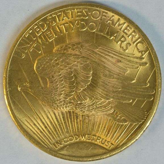 Lustrous BU 1924 St. Gaudens $20 Gold Piece. Flashy