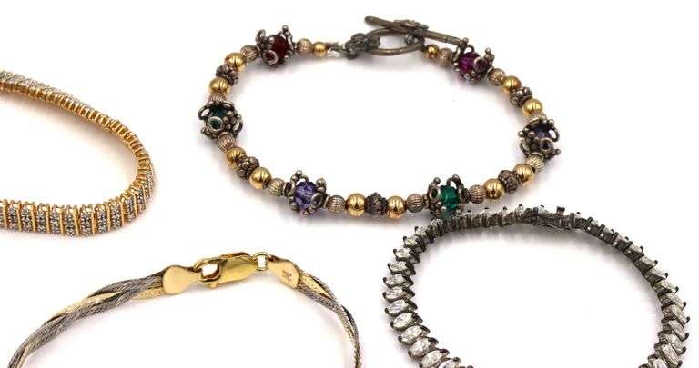 Vintage 925 sterling silver group lot of 8 bracelets