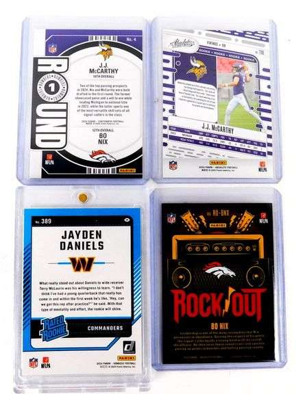 4 Latest Quarterbacks, All Rookies Football Cards
