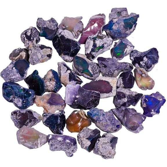 250 Carats Raw Black Opal Gemstone Lot