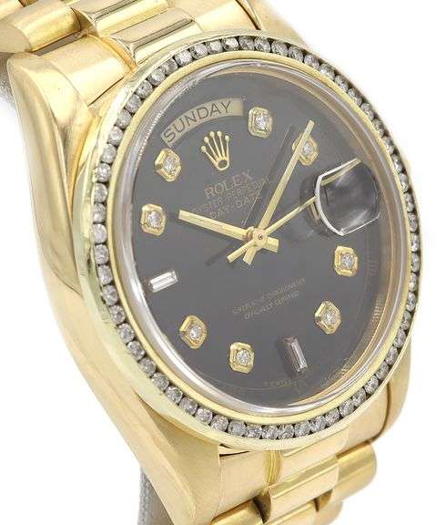 Rolex Day-Date President 18038, 36mm, Aftermarket Dial & Bezel 18K