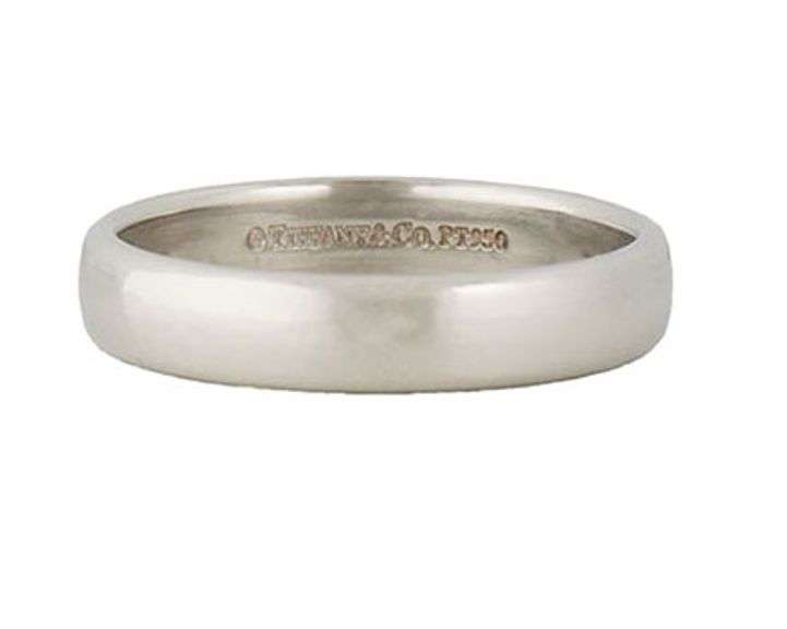 Gents Tiffany & Co. 4.5MM Forever Wedding Band Ring in Platinum