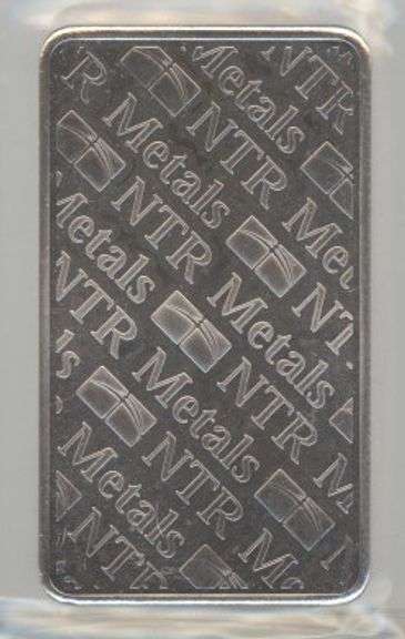 Lovely NTR Metals pure .999 Fine Silver 10 Troy Oz bar in plastic