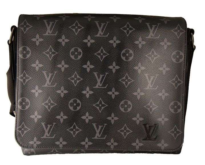 Louis Vuitton Black Monogram Eclipse District PM Messenger Bag