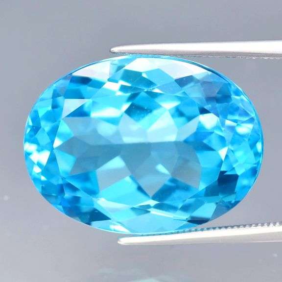 Impressive 23.57ct top Swiss blue Topaz
