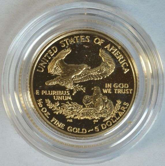 Superb Gem Ultra Cameo Proof 2001-W $5 Gold Eagle. Box/COA