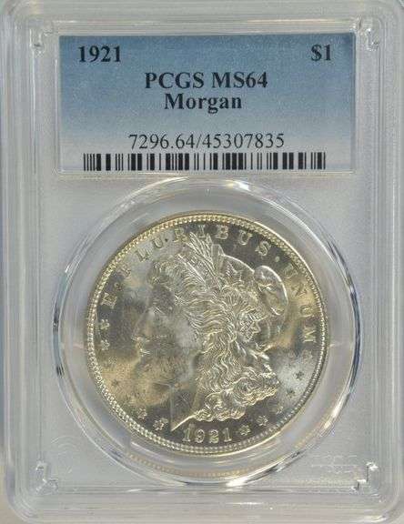 1921 Morgan Silver Dollar PCGS MS64