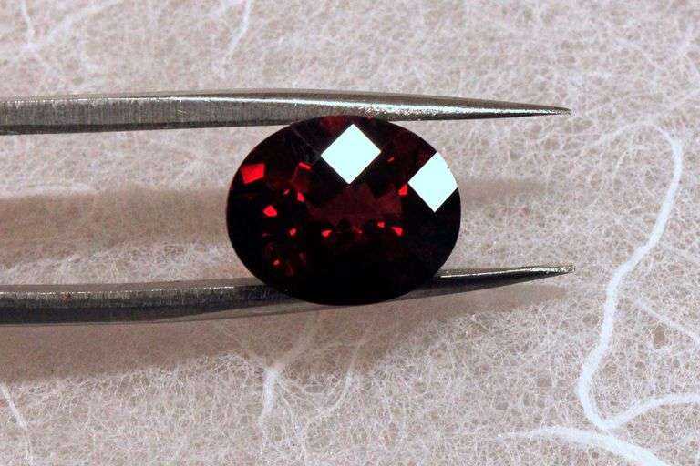 Checkerboard Cut Rhodolite Garnet