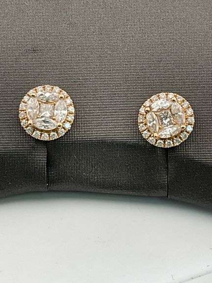 CERTIFIED BRAND NEW 14K GOLD DIAMOND STUDS