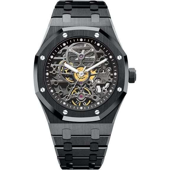 Automatic Skeleton Mechanical Stainless Steel Watch