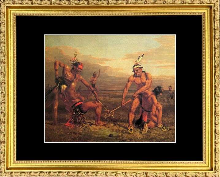 Rare  Charles Deas, Indian Ball Game