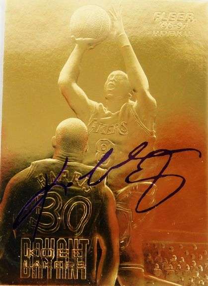 Kobe Bryant 23KT Rookie Purple Signature Basketball Card, 10 Gem-MT
