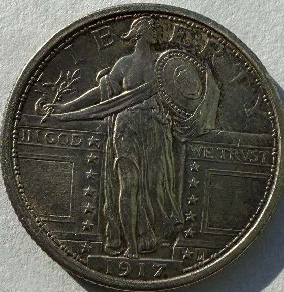 Strong 1917 Type 1 Standing Liberty Quarter