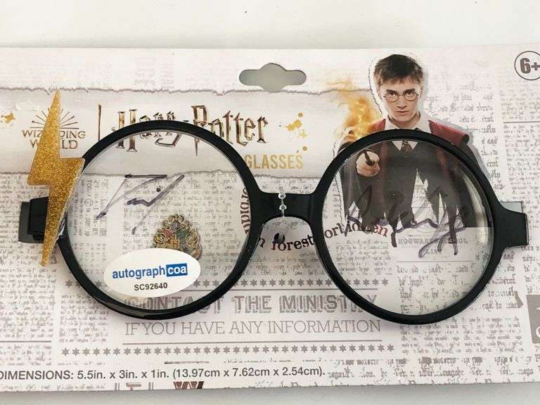 Daniel Radcliffe Autographed Harry Potter Wizarding World Glasses ACOA