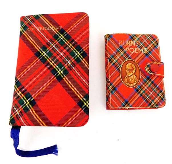 2 Vintage English Tartan Books