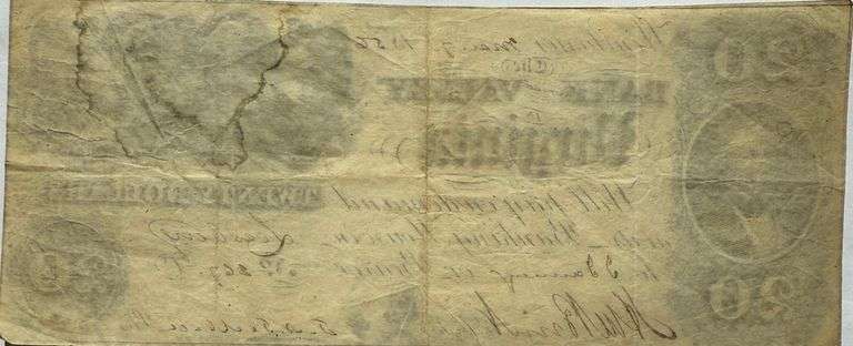 $20 Bank of the Valley Winchester VA 1856 Note