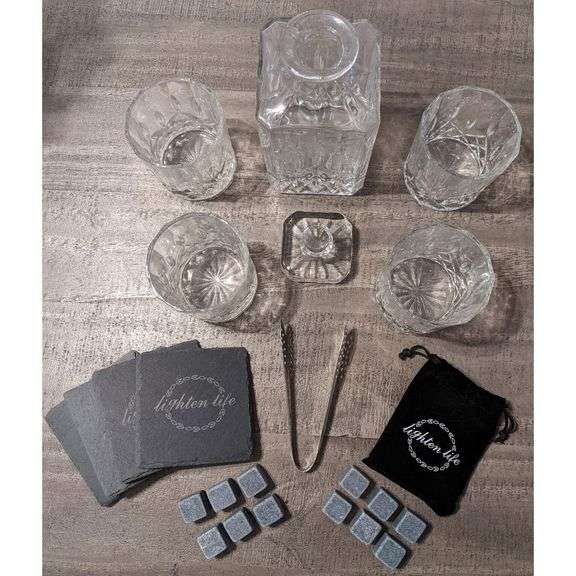 Crystal Whiskey Decanter Set