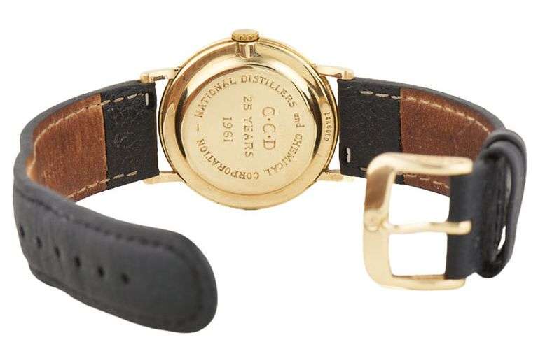 Vintage 1961 Tiffany & Co, 32mm, Aftermarket Leather Band, 14K Yellow Gold Watch