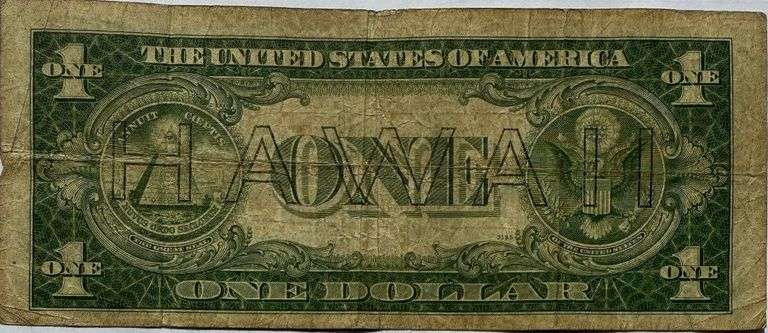 $1 Hawaii Overprint Issue 1935 A Silver Certificate