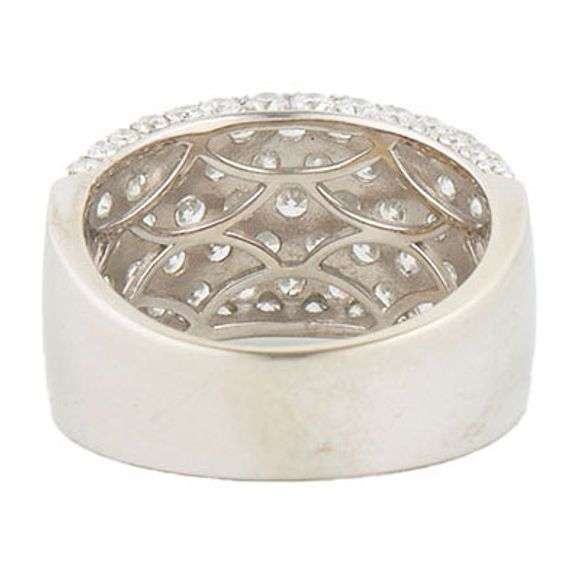 3.75ctw Pave Diamond Wide Band Ring in 14K