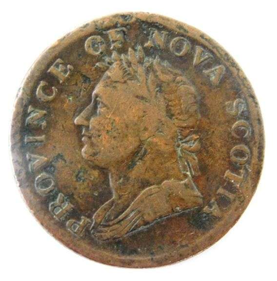 Rare 1832 Province of Nova Scotia 1/2 Penny Token