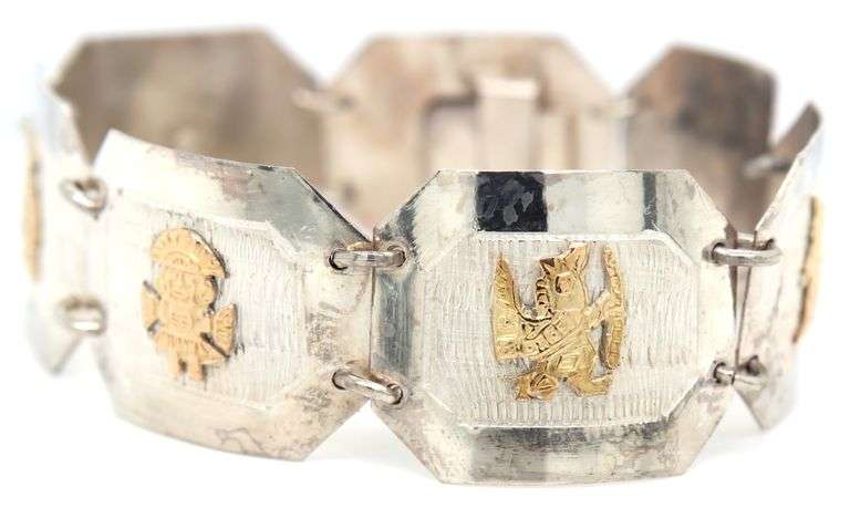 925 Sterling silver and gold accent bracelet