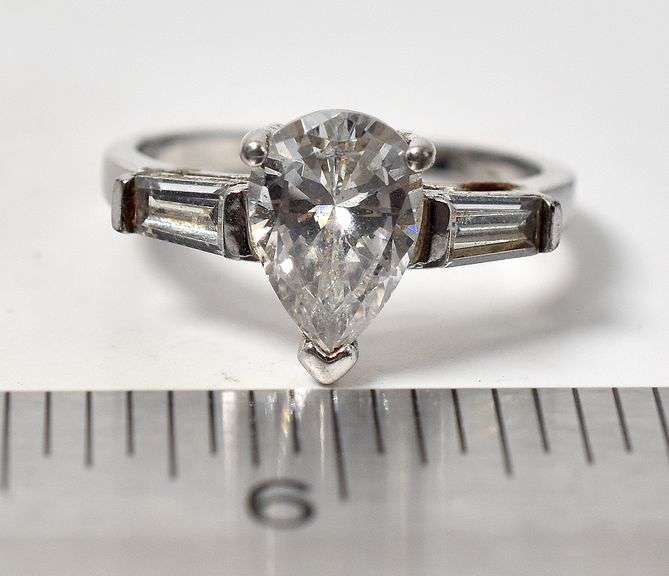 CZ Gemstone Ring in Sterling Silver