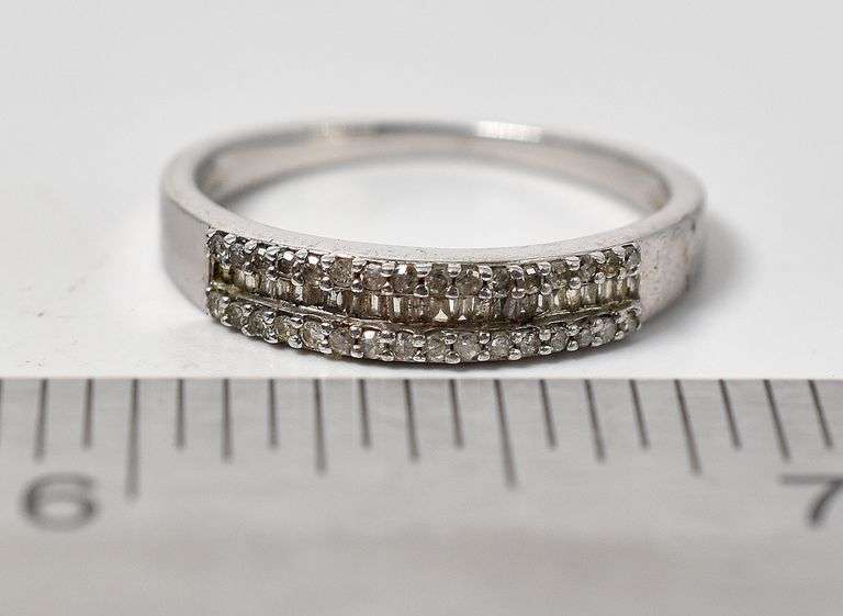 Diamond Band Ring in Sterling Silver